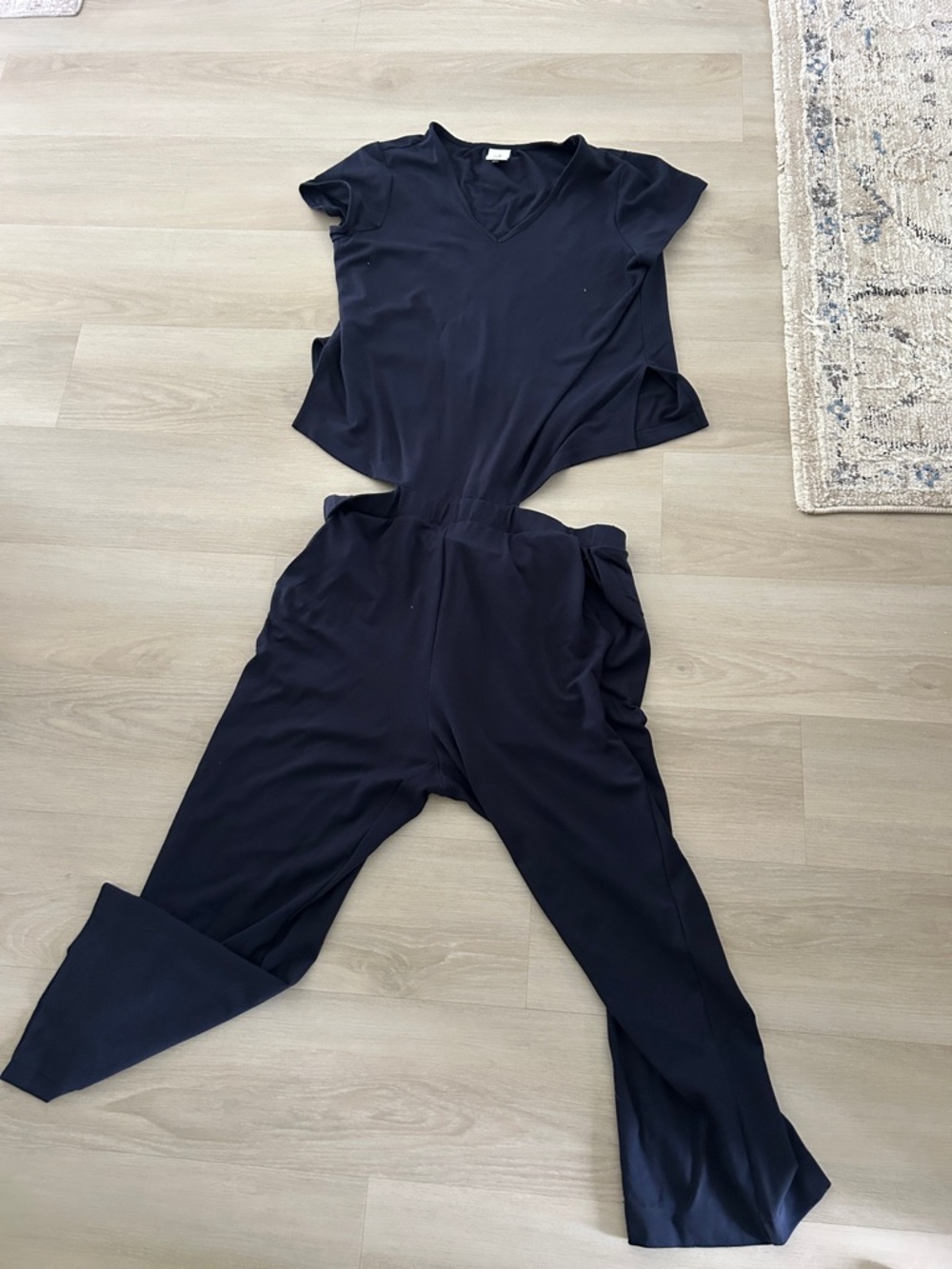CAbi Navy easygoing Jumpsuit